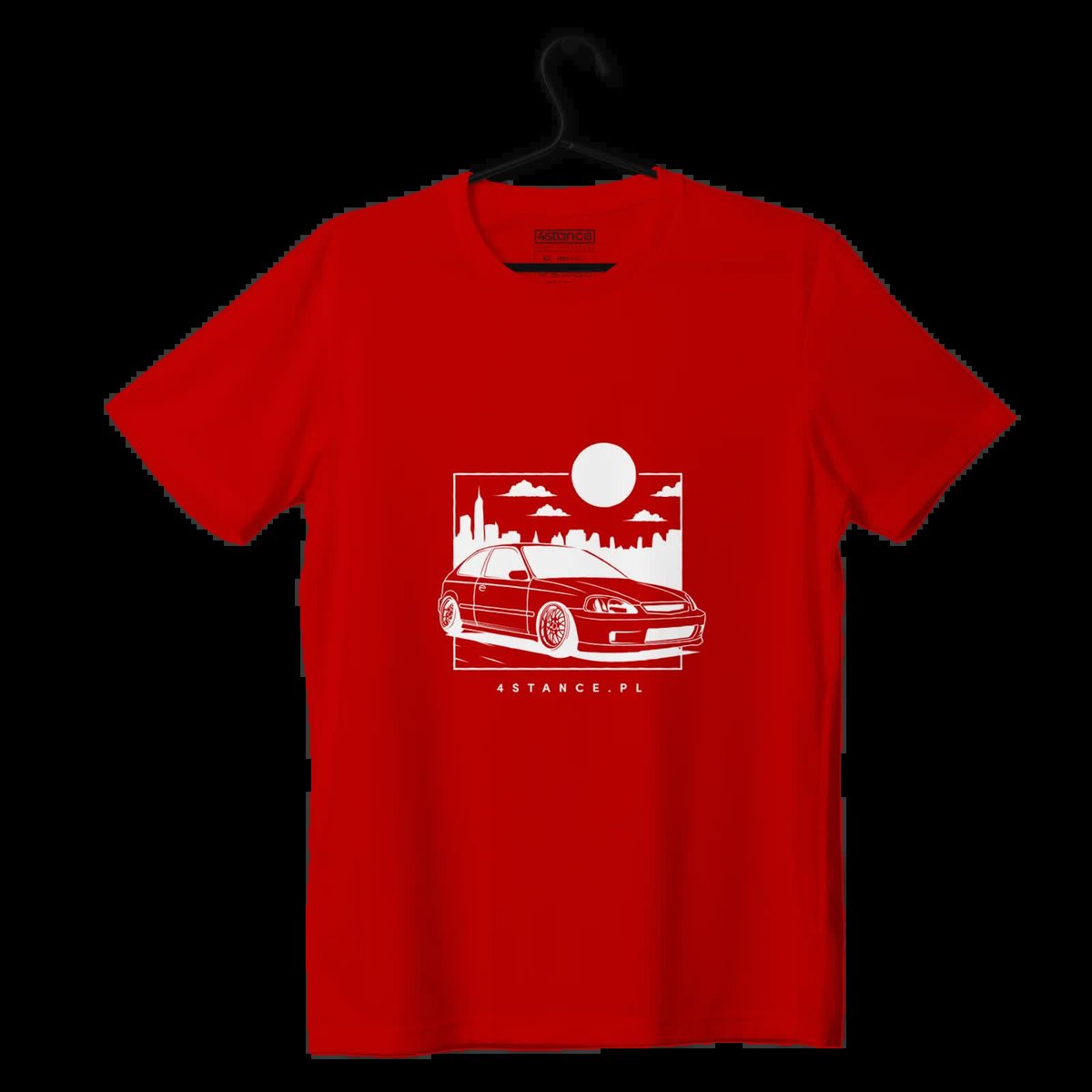 T-shirt koszulka Honda Civic VI JDM czerwona-XL