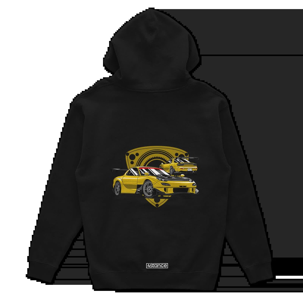Czarna bluza z kapturem Mazda RX7 Rotary-XS