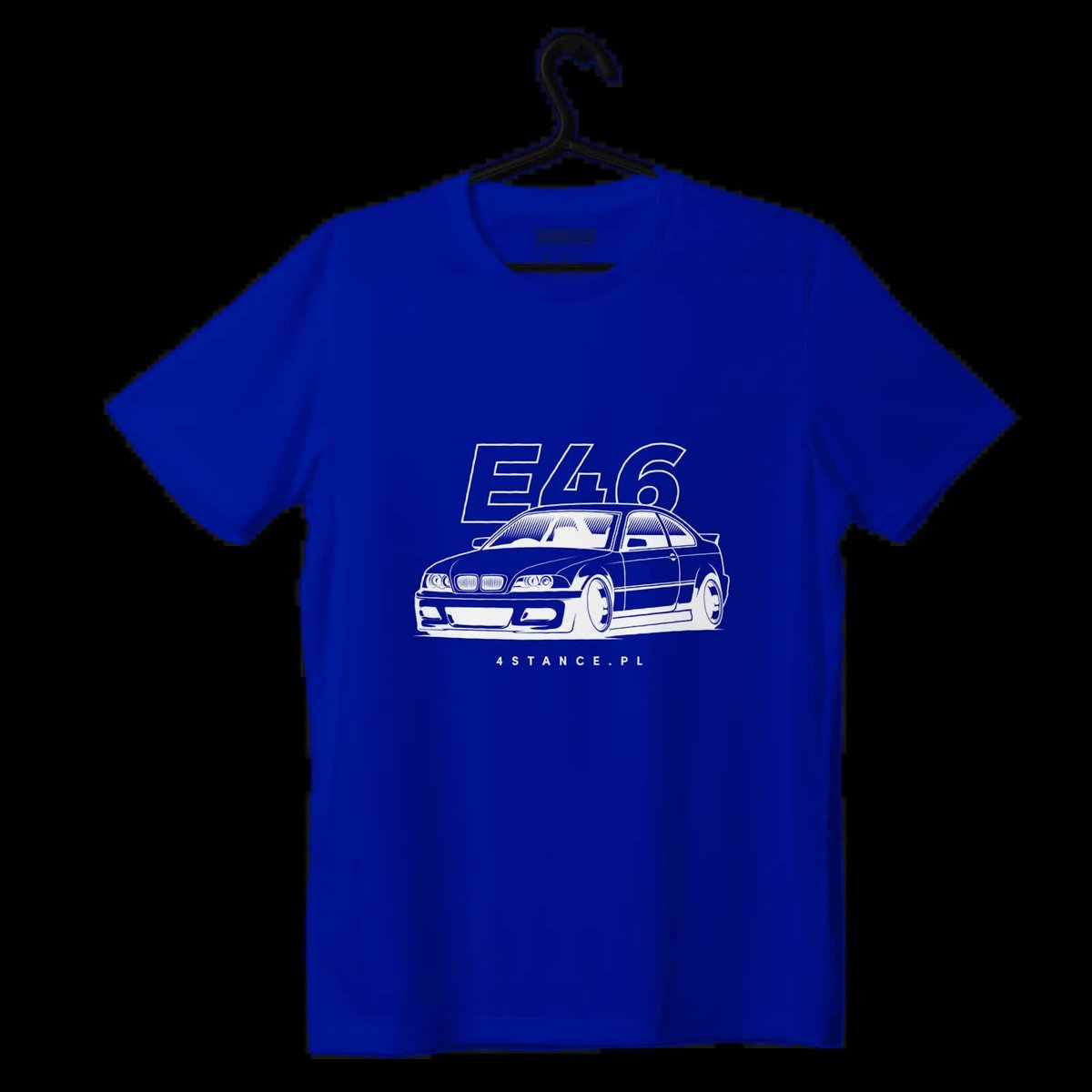 T-shirt koszulka przód BMW E46 niebieska-L