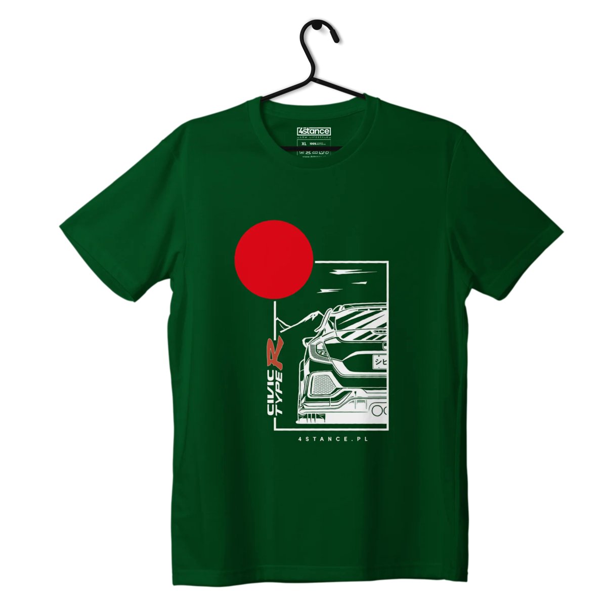 T-shirt koszulka Honda Civic Type R zielona-L