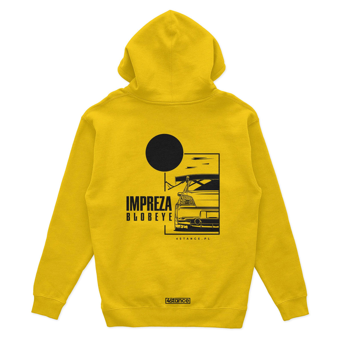 Bluza z kapturem Subaru Impreza Blobeye żółta-M