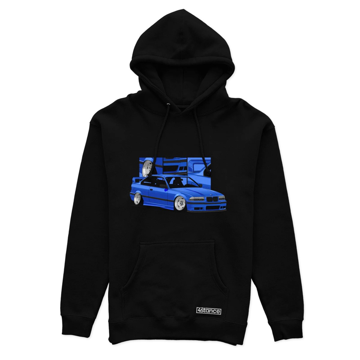 Czarna bluza z kapturem BMW E36 coupe -XL