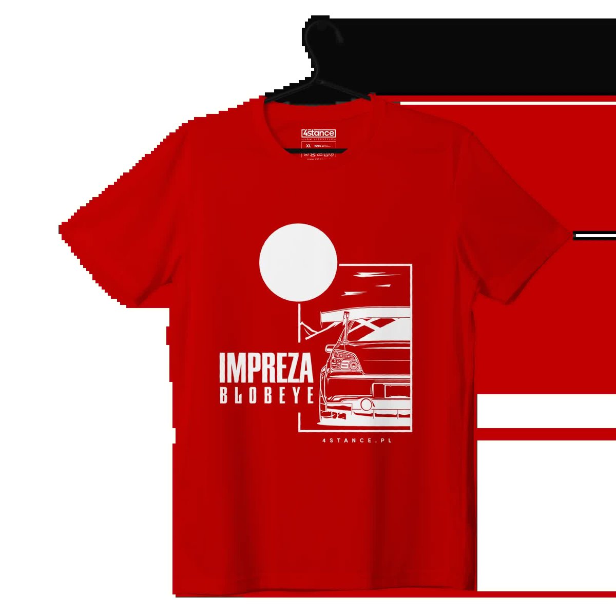 T-shirt koszulka Subaru Impreza Blobeye czerwona-S