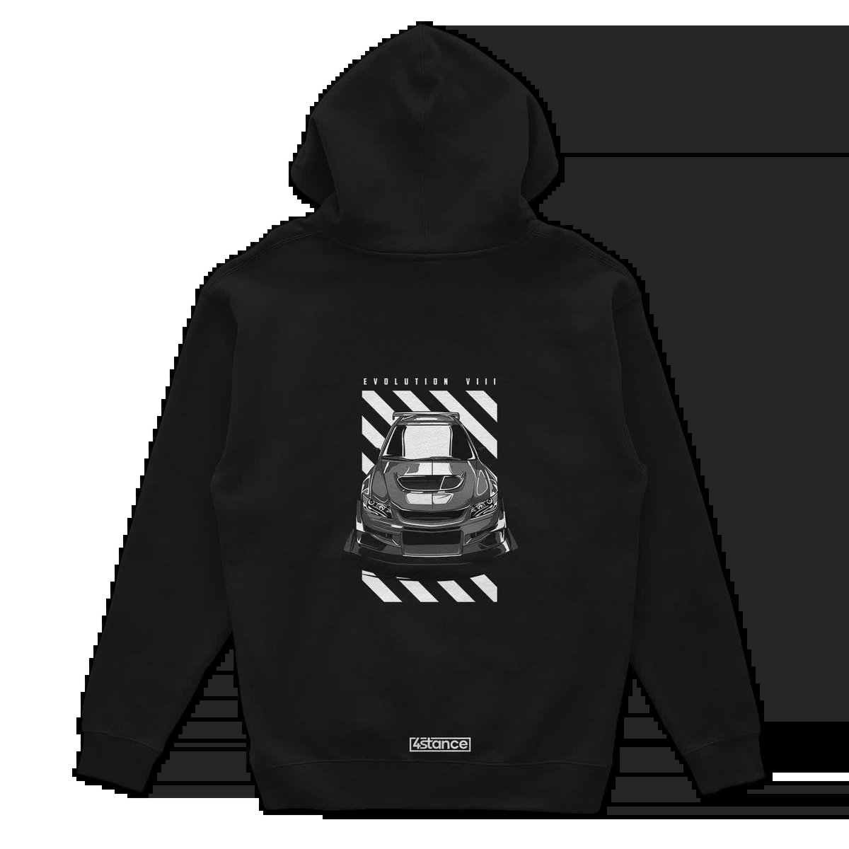 Bluza z kapturem Mitsubishi Lancer EVO VIII B/W-3XL