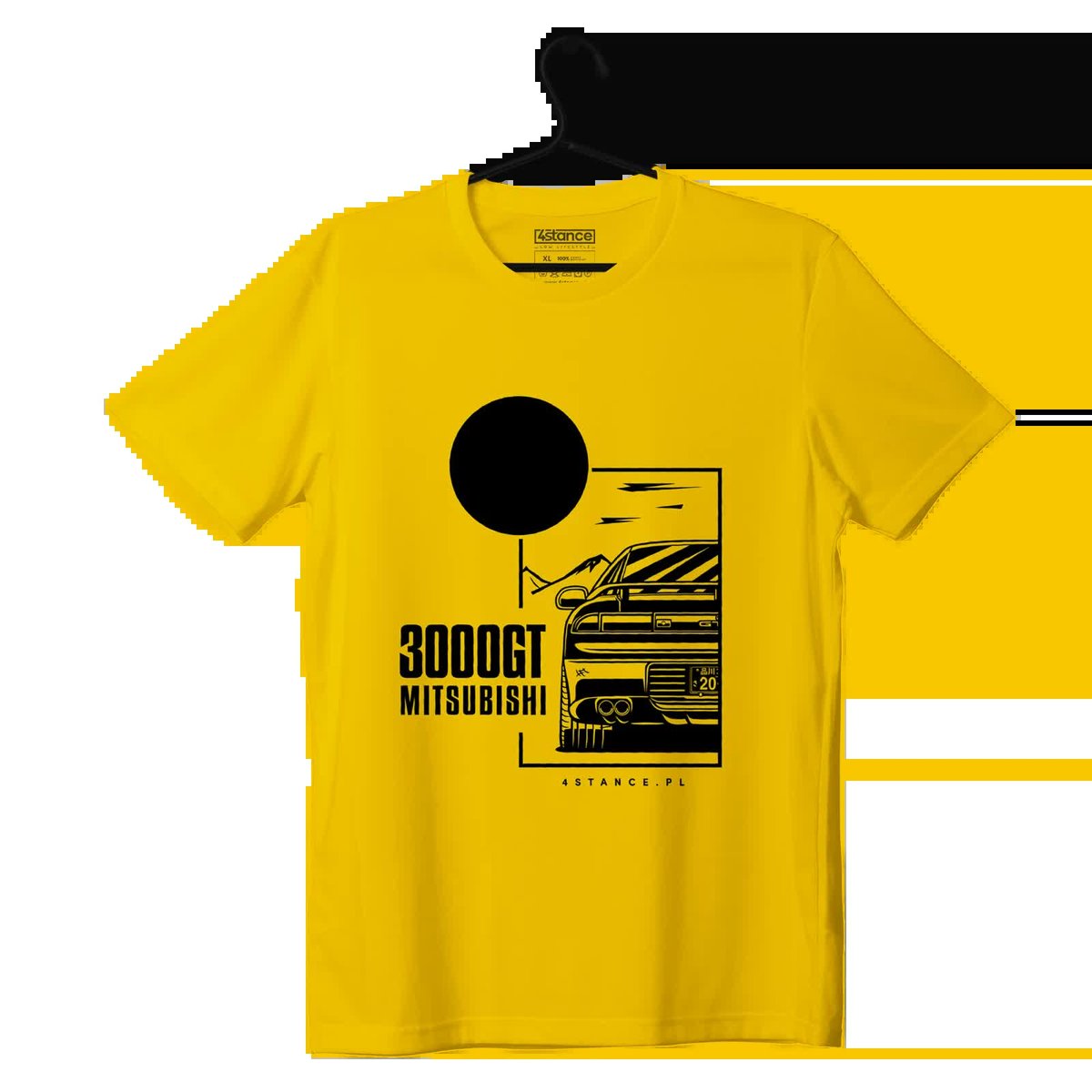 T-shirt koszulka Mitsubishi 3000GT żółta-S
