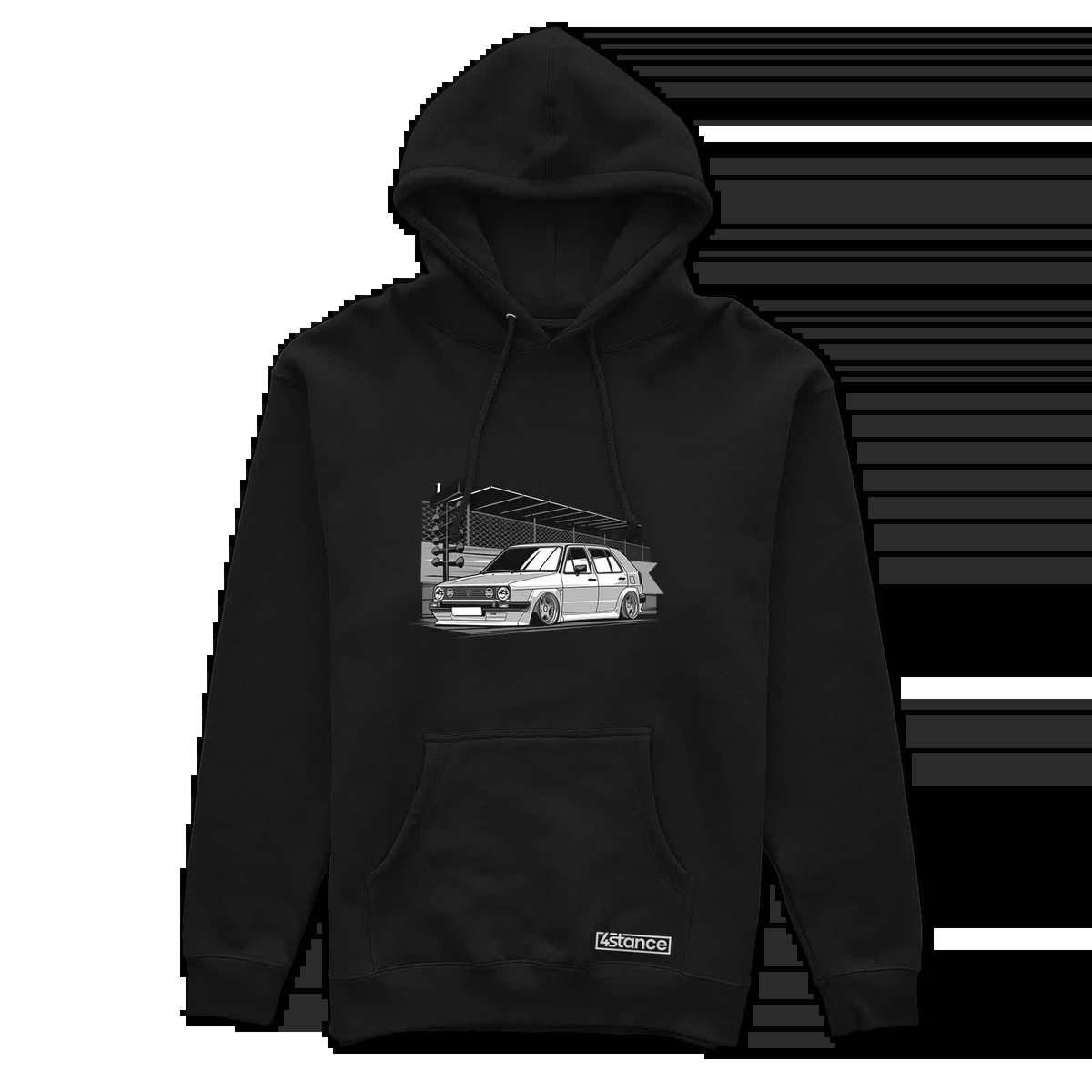 Czarna bluza z kapturem VW Golf mk2-S