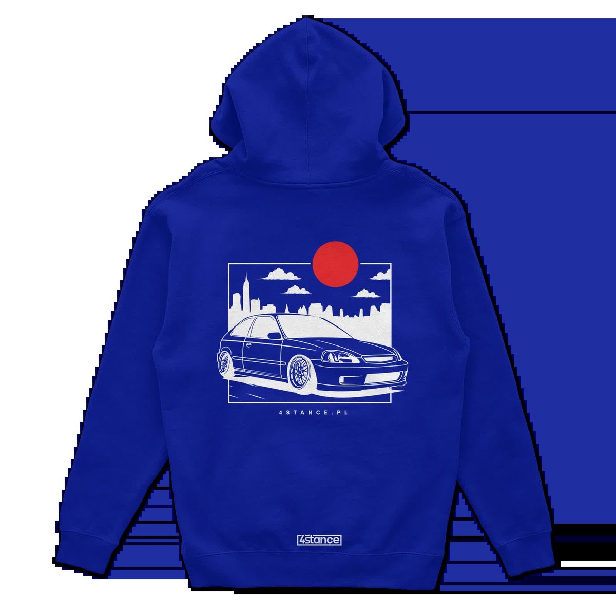 Bluza z kapturem Honda Civic VI JDM niebieska-M