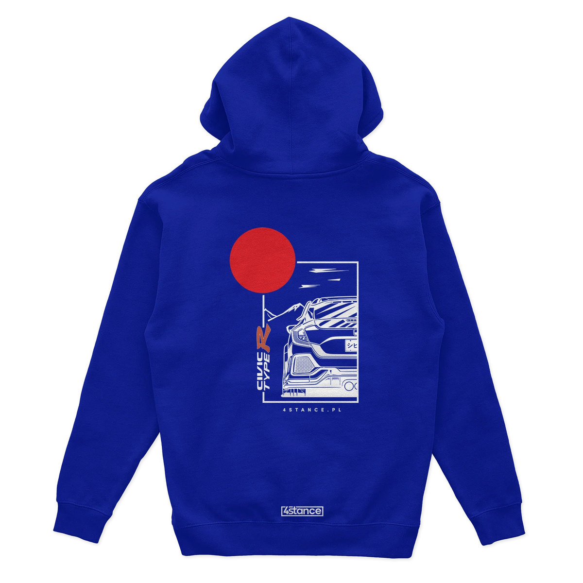 Bluza z kapturem Honda Civic Type R niebieska-S