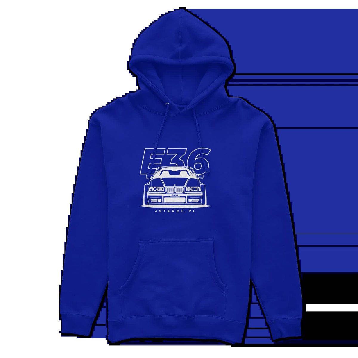Bluza z kapturem przód BMW E36 niebieska-3XL