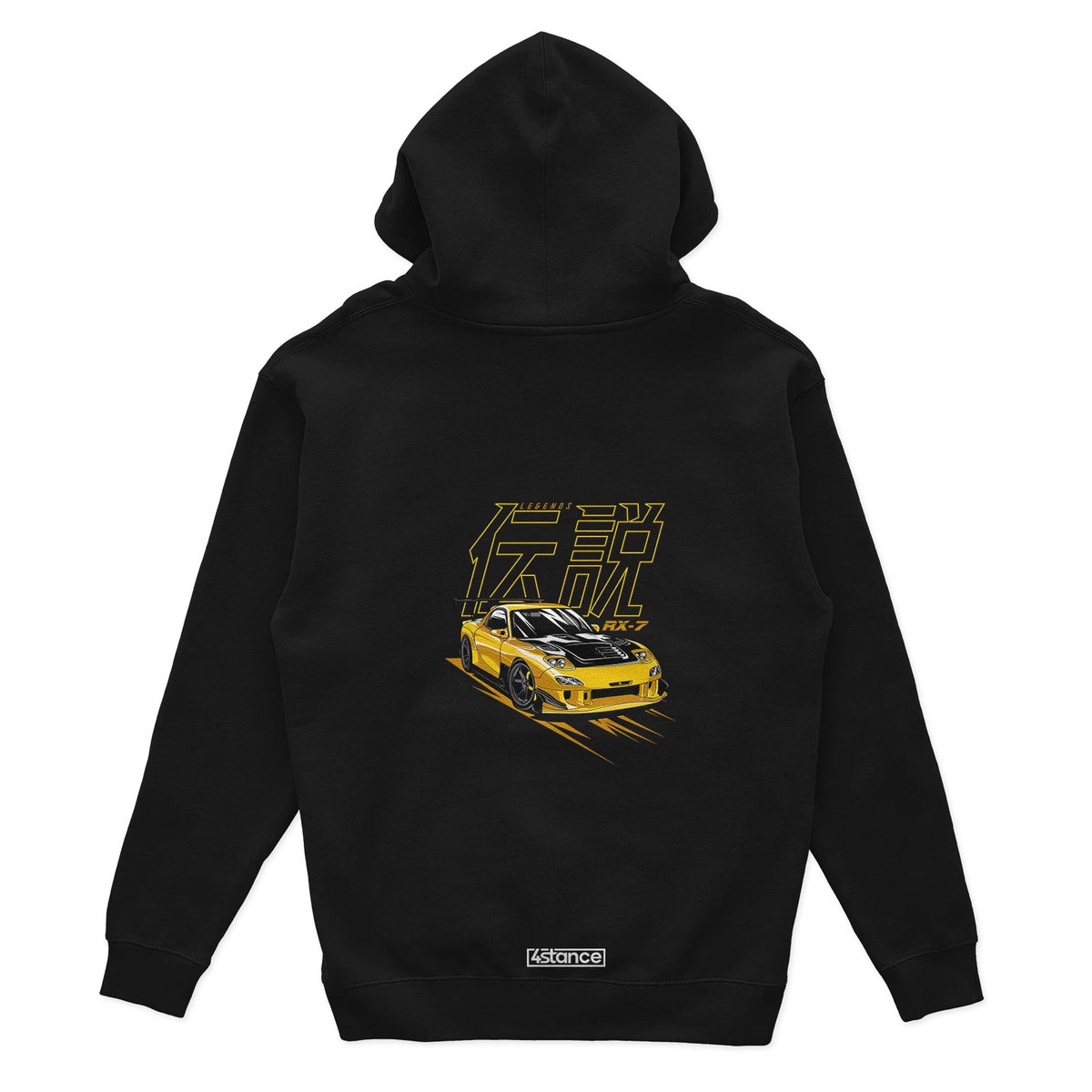 Czarna bluza z kapturem Mazda RX7 JDM-XXL