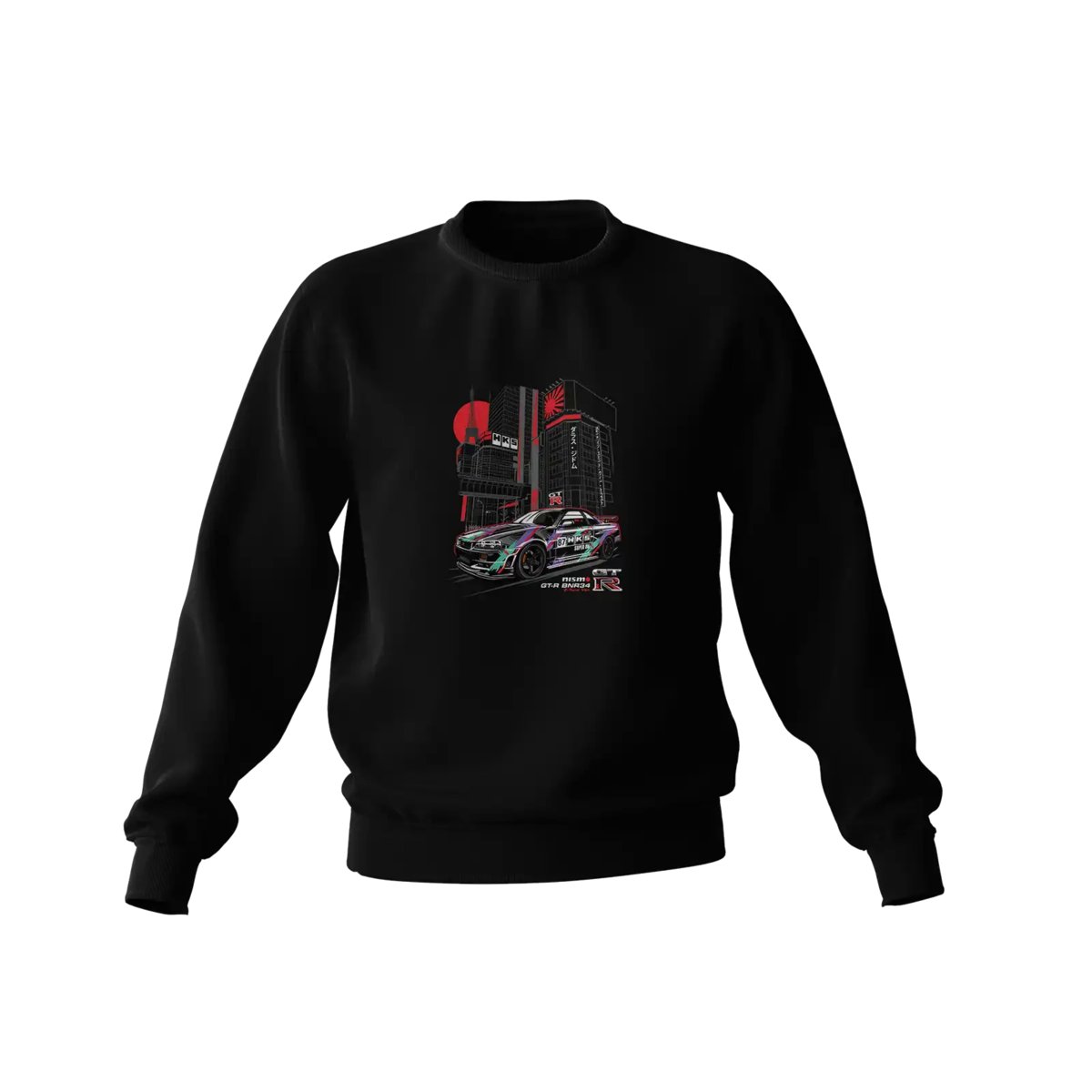 Czarna bluza Nissan Skyline GT-R R34 Nismo HKS-XXL