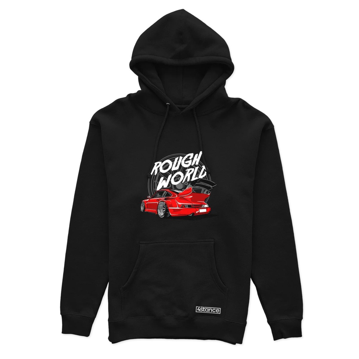 Czarna bluza z kapturem Porsche 911 RWB-L