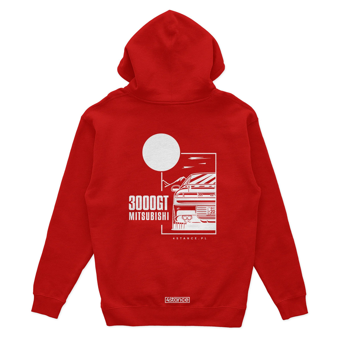 Bluza z kapturem Mitsubishi 3000GT czerwona-M
