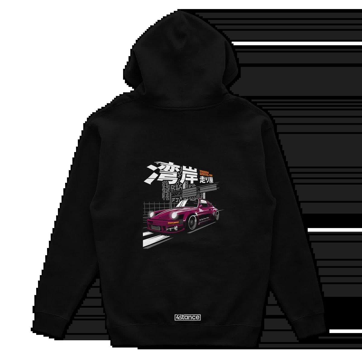 Czarna bluza z kapturem Porsche 930-XL