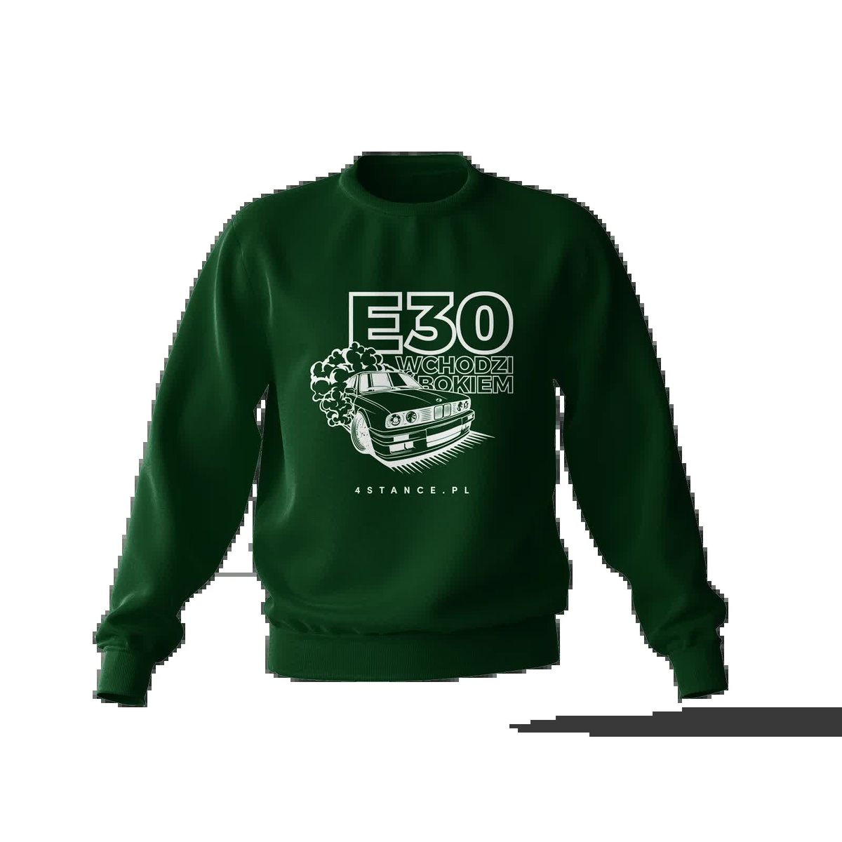 Bluza BMW E30 Wchodzi bokiem zielona-3XL