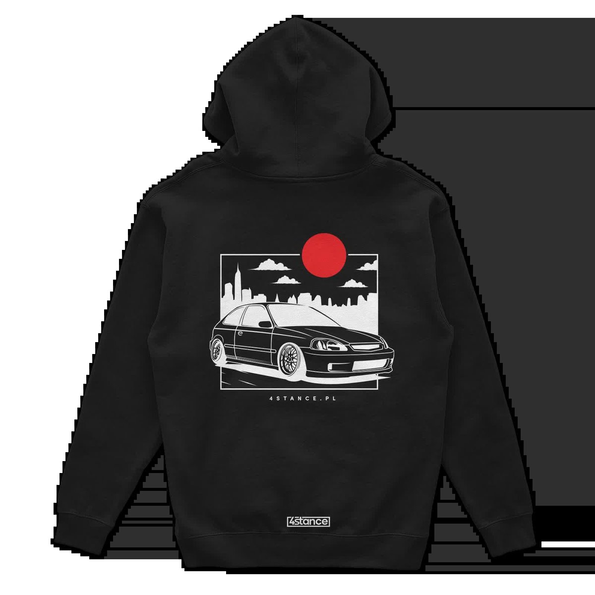 Bluza z kapturem Honda Civic VI JDM czarna-XL