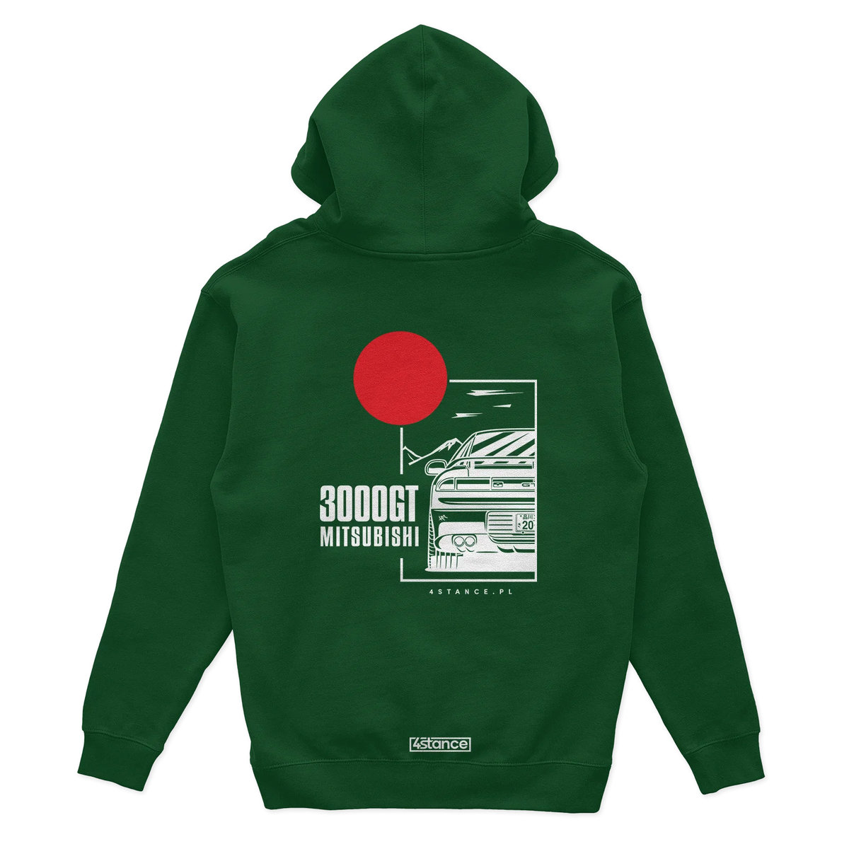 Bluza z kapturem Mitsubishi 3000GT zielona-S