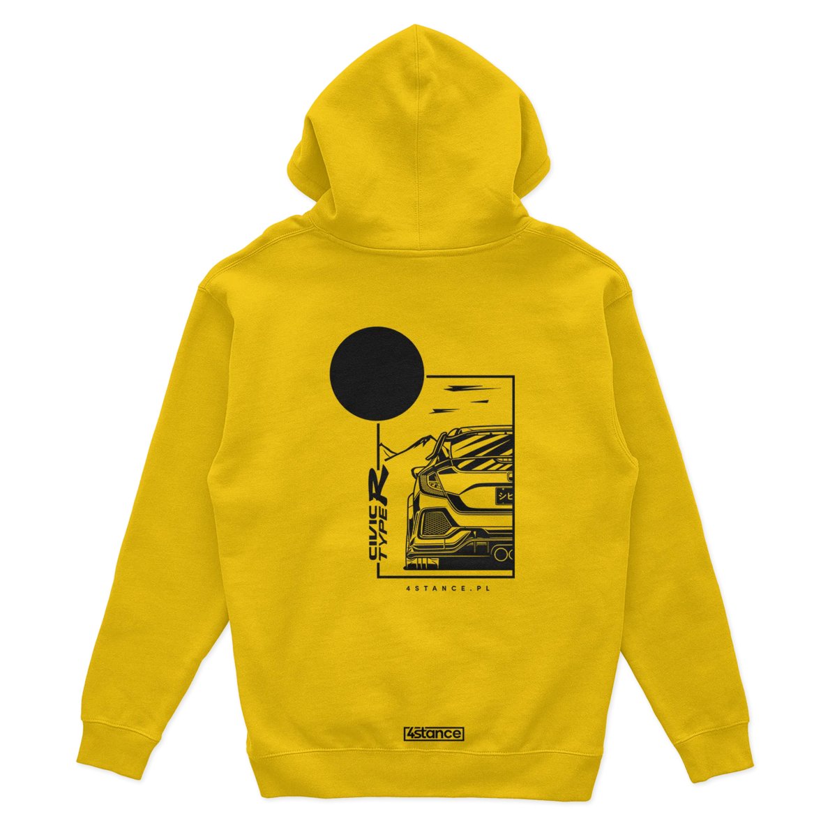 Bluza z kapturem Honda Civic Type R żółta-S