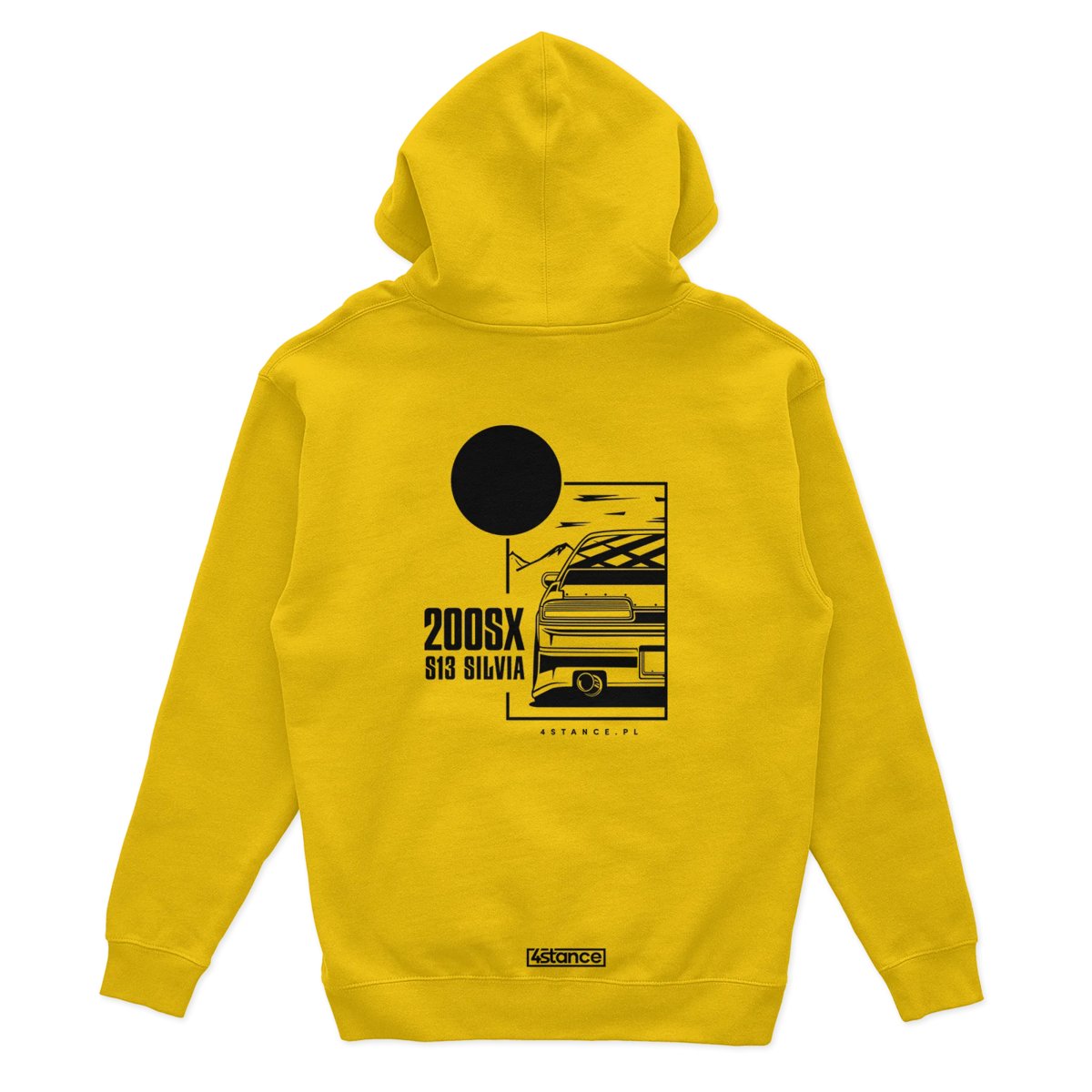 Bluza z kapturem Nissan 200SX S13 JDM żółta-L