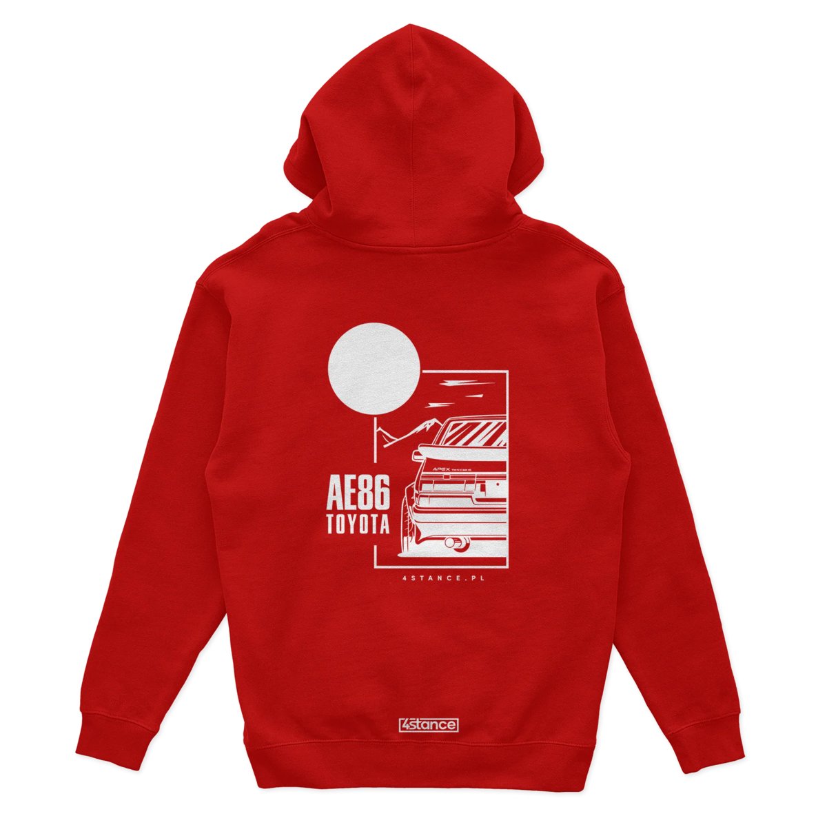 Bluza z kapturem Toyota AE86 czerwona-L