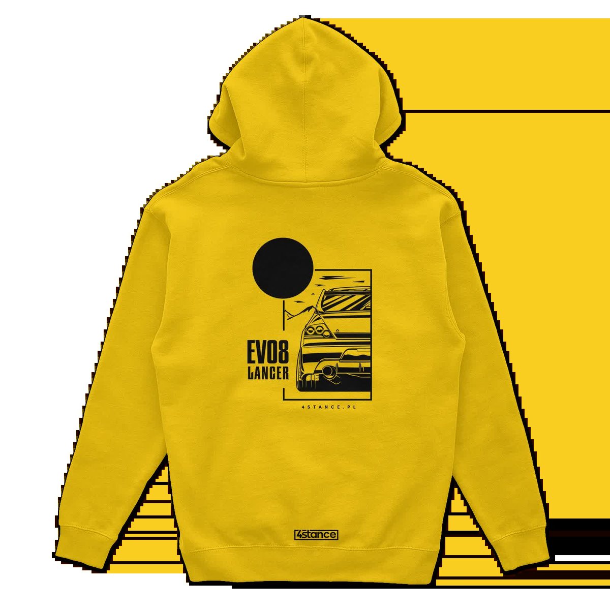 Bluza z kapturem Mitsubishi Lancer EVO 8 żółta-XL