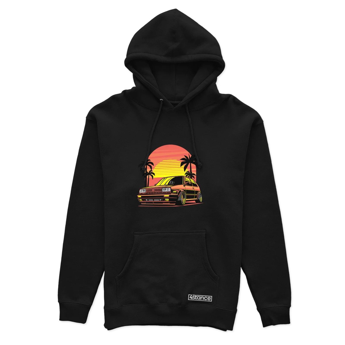 Czarna bluza z kapturem VW Golf mk2 Summer-L