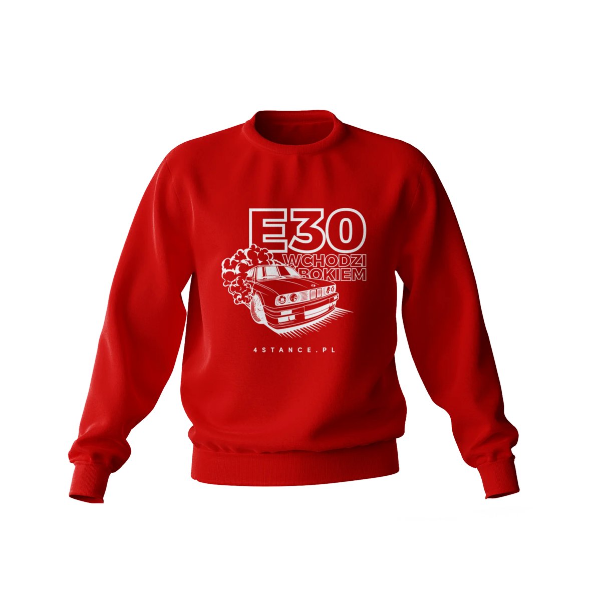 Bluza BMW E30 wchodzi bokiem czerwona-XS