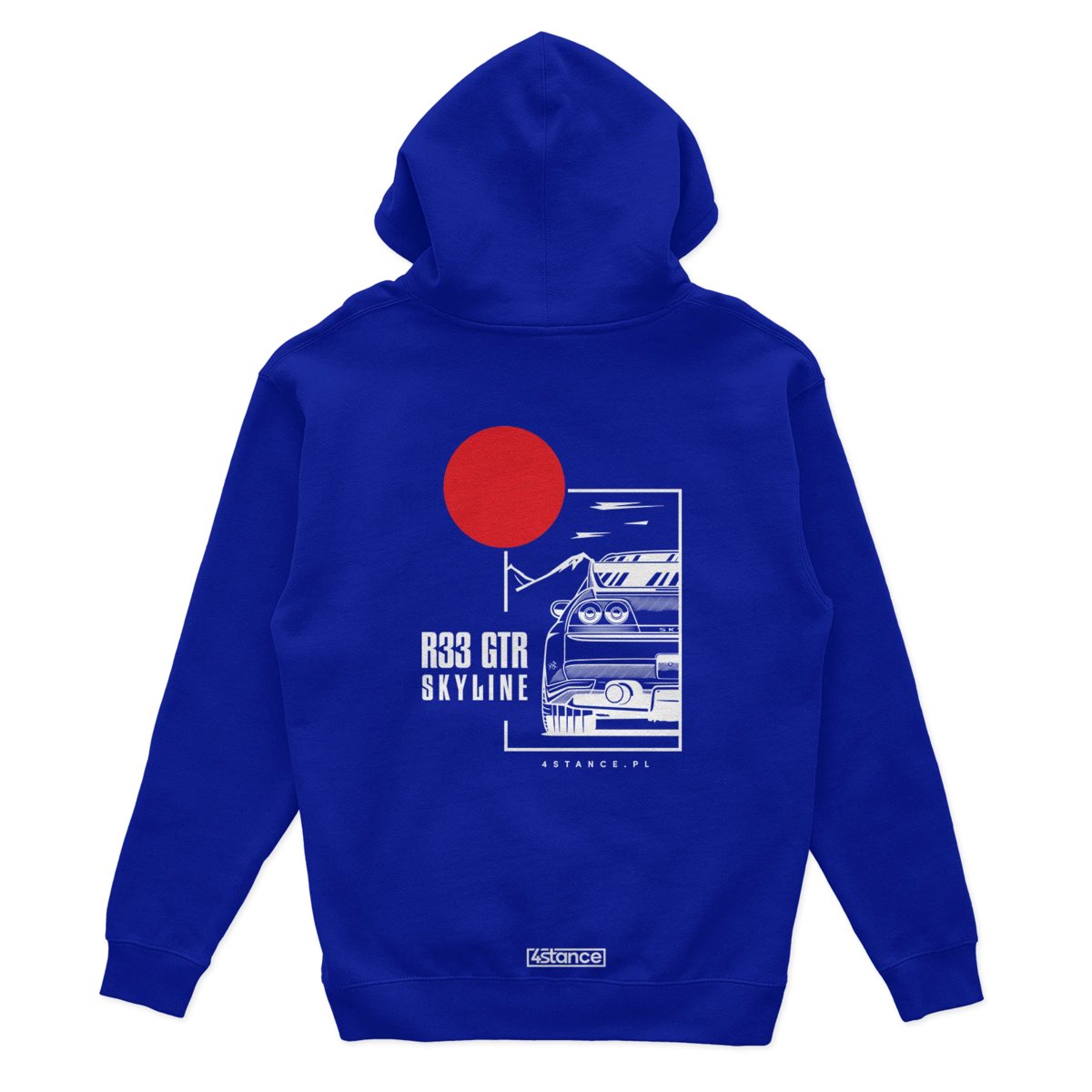 Bluza z kapturem Nissan Skyline 33 GTR niebieska-XS