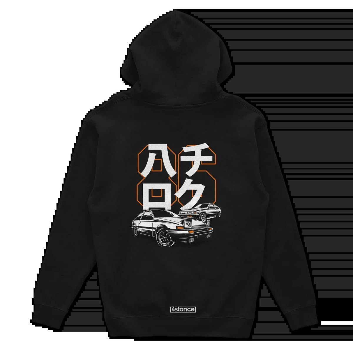 Czarna bluza z kapturem Toyota AE86 HACHIROKU-XL