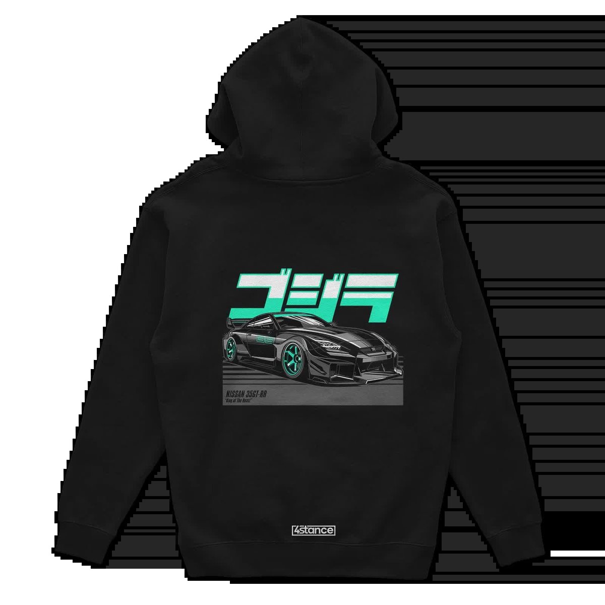 Czarna bluza z kapturem Nissan Skyline 35GT-RR-M
