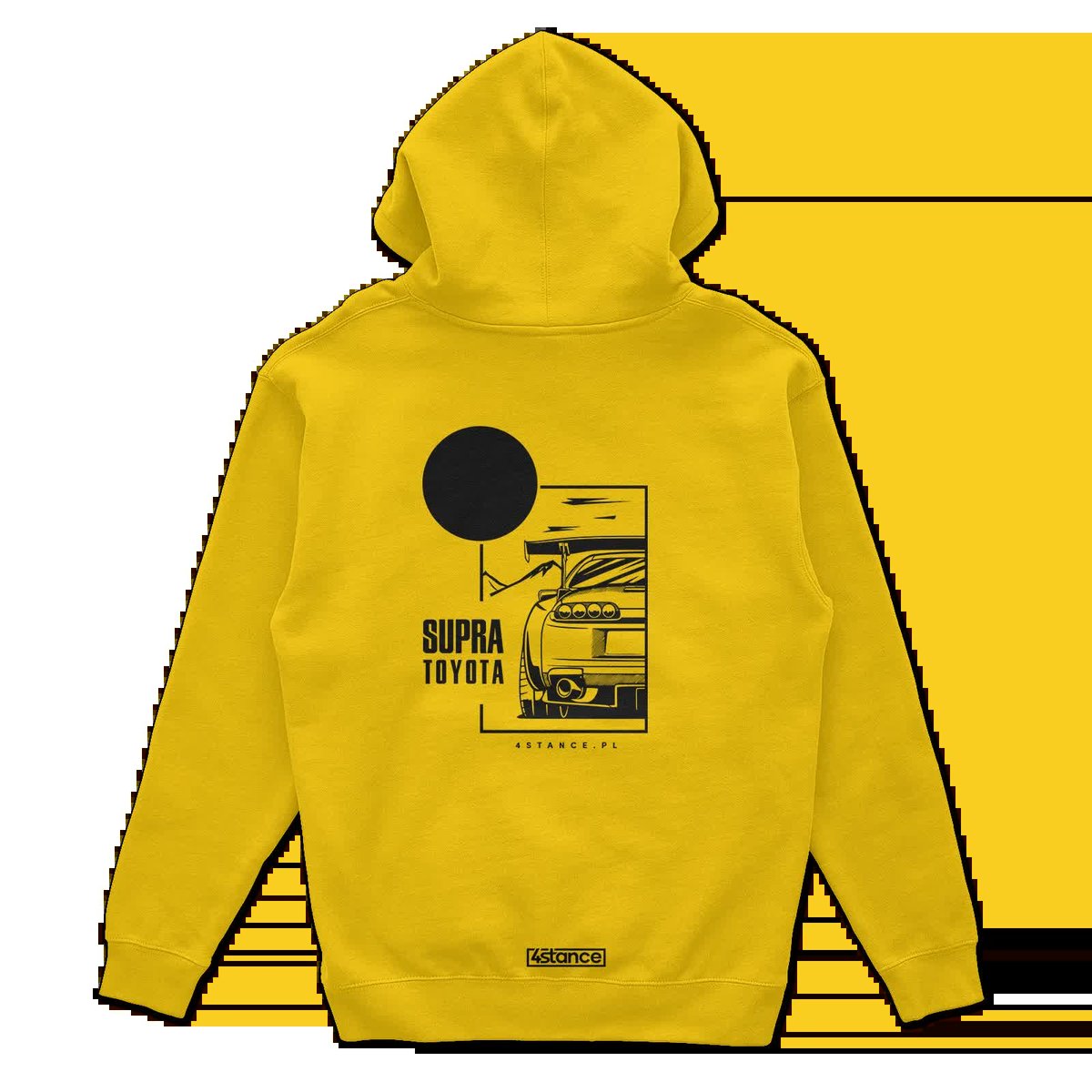 Bluza z kapturem Toyota Supra żółta-XXL