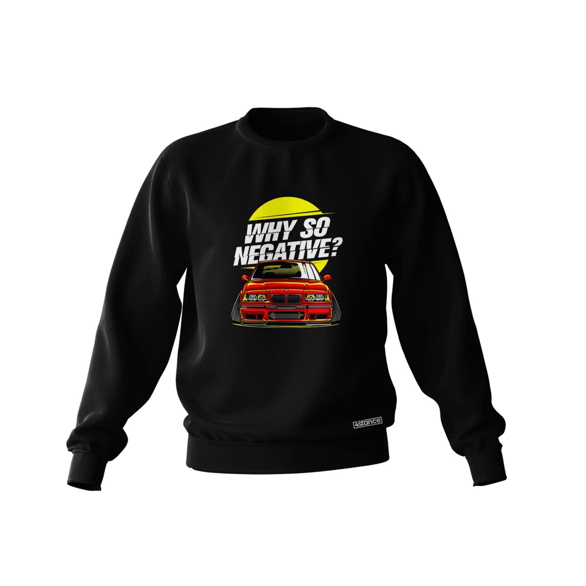 Czarna bluza BMW E36 WHY SO NEGATIVE?-XS