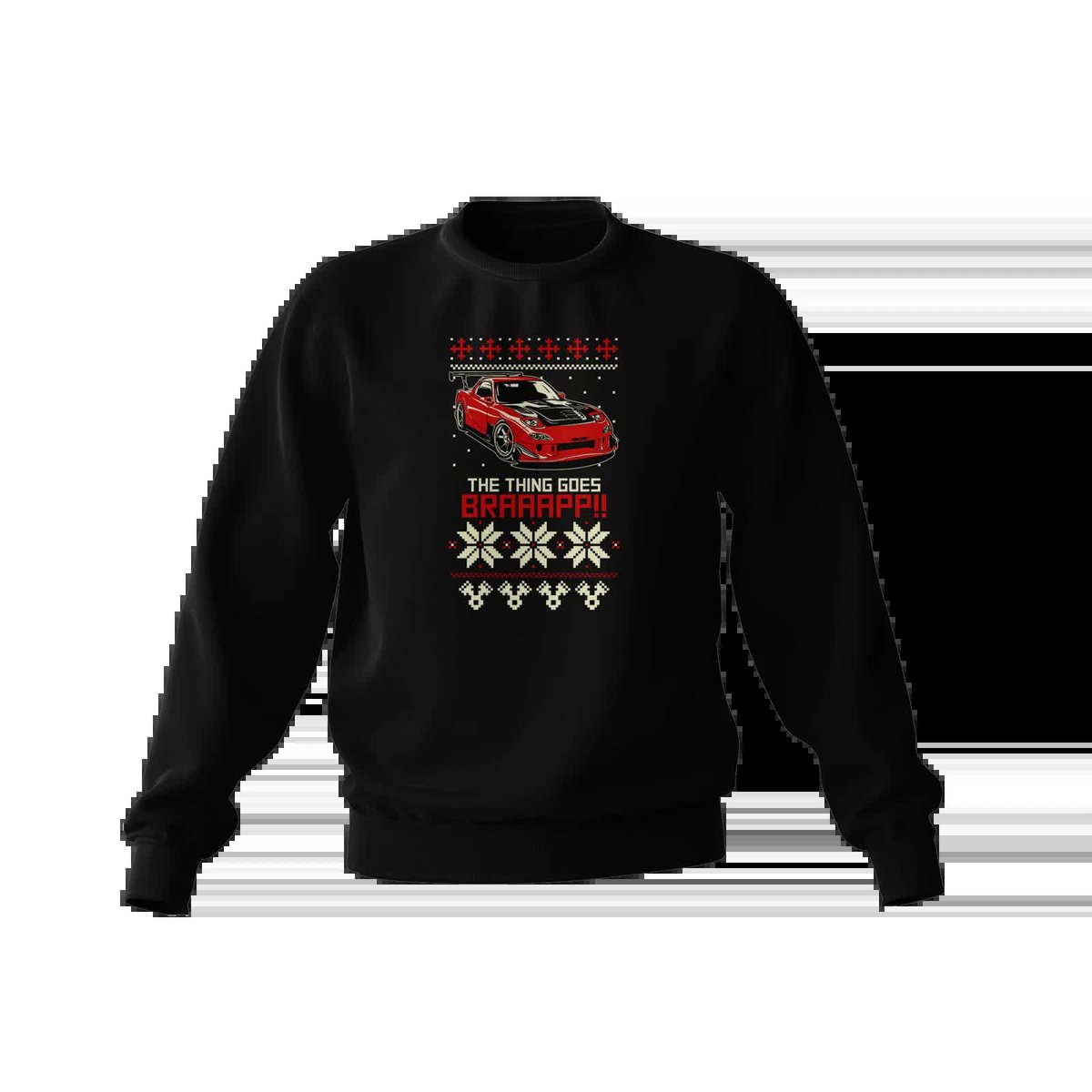 Czarna bluza Mazda RX7 Ugly Christmas Sweater -M
