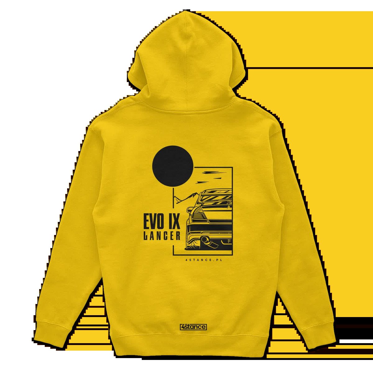 Bluza z kapturem Mitsubishi Lancer Evo IX żółta-XS