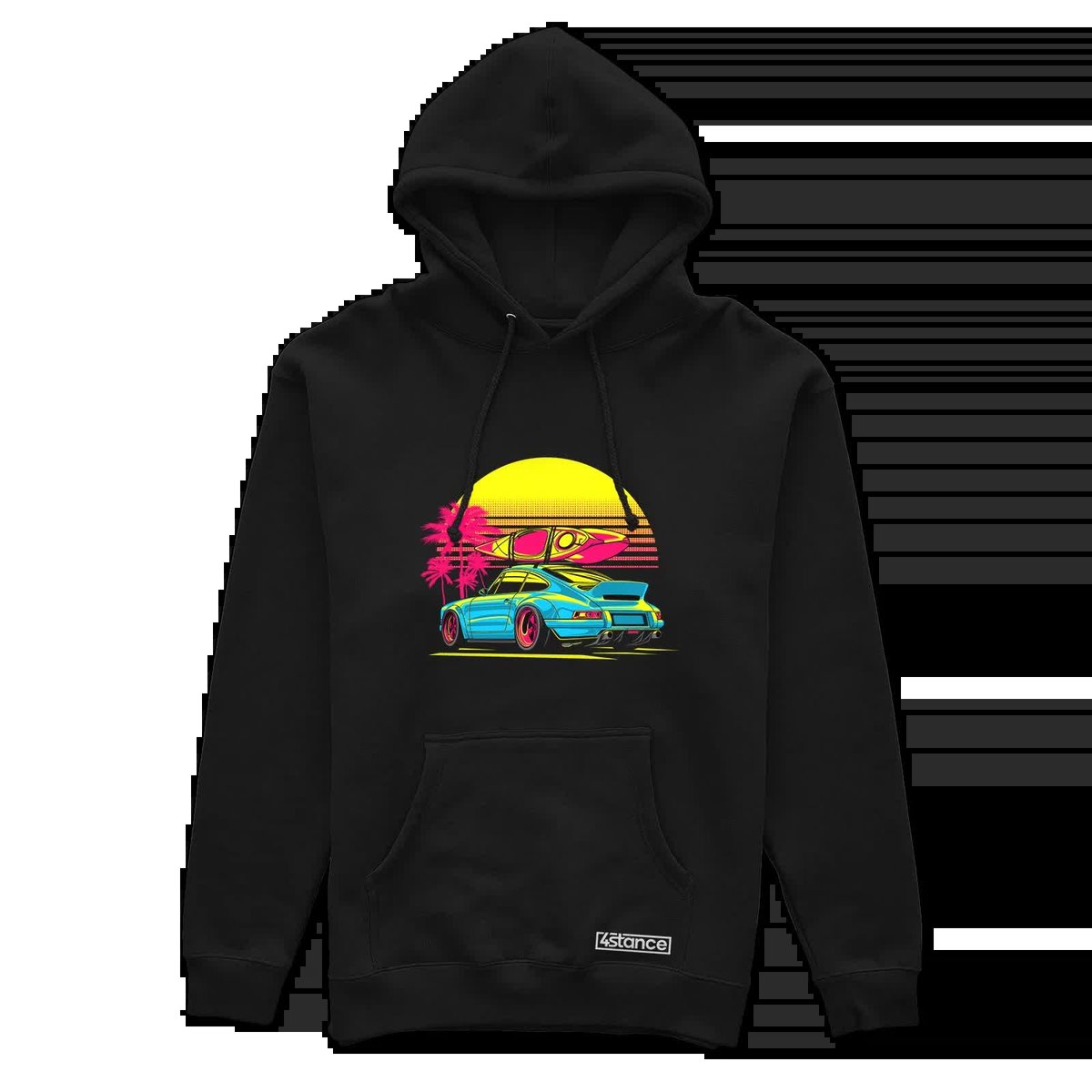 Czarna bluza z kapturem Porsche 911 Singer-L