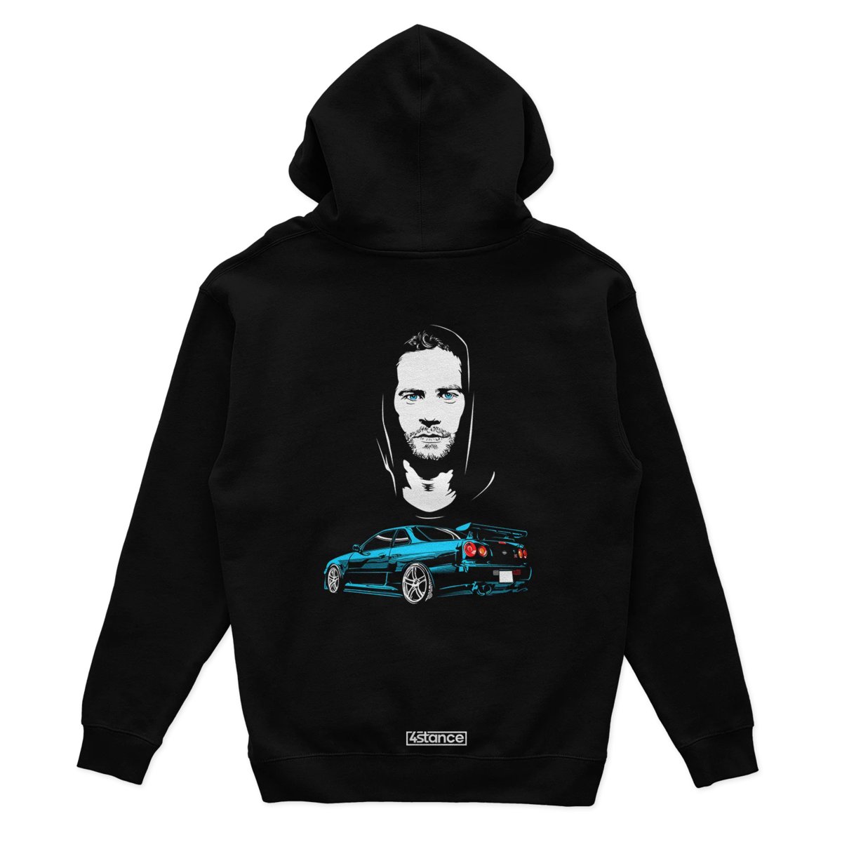 Czarna bluza z kapturem PAUL WALKER Skyline-3XL