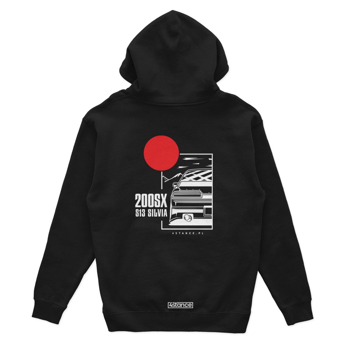 Bluza z kapturem Nissan 200SX S13 JDM czarna-M