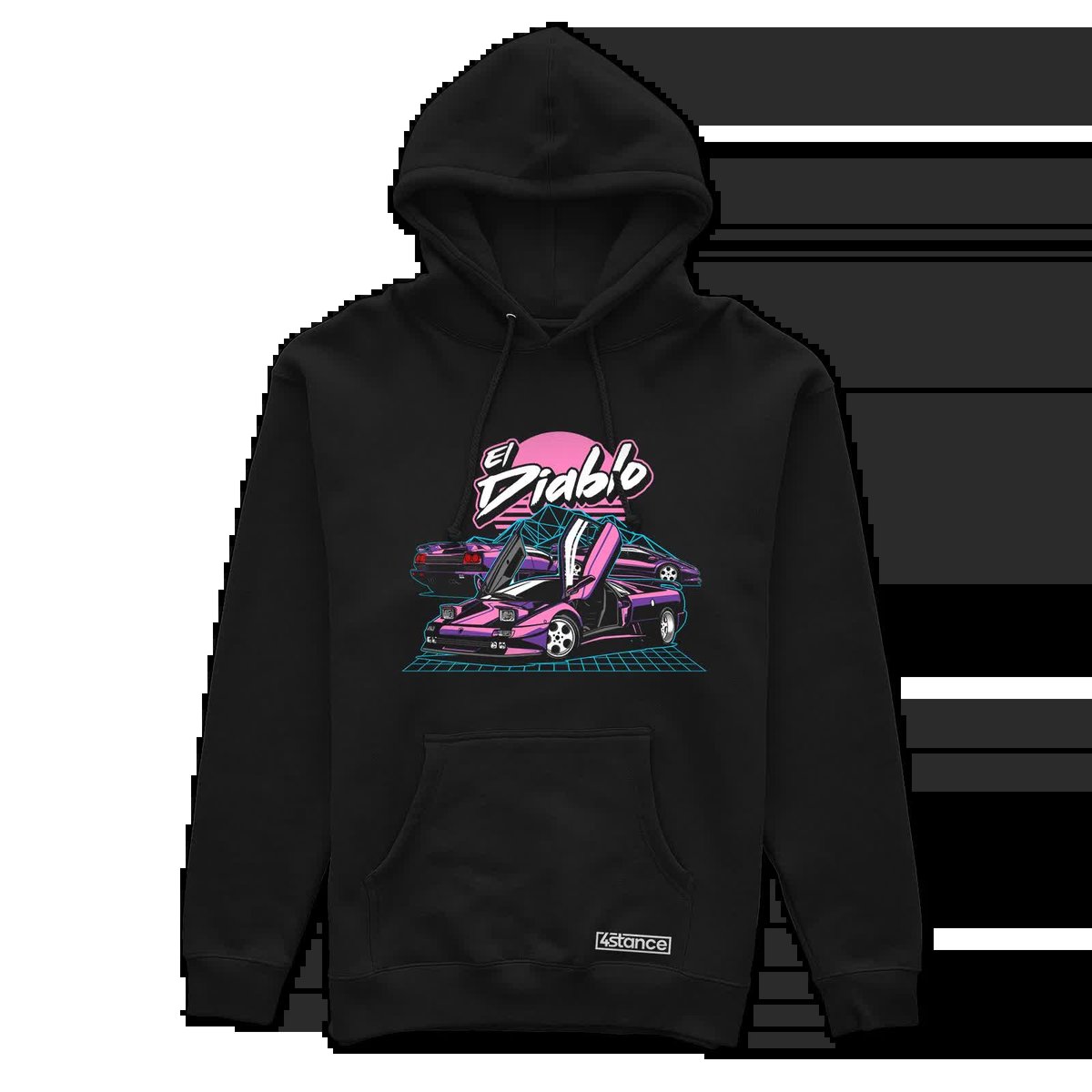 Czarna bluza z kapturem Lamborghini El Diablo-L