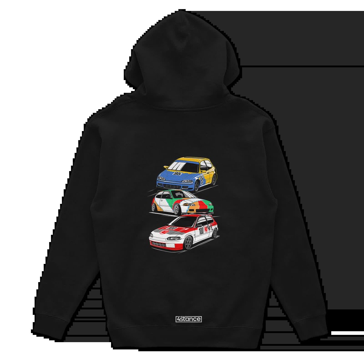 Czarna bluza z kapturem Honda Civic EG6 Legend-XXL
