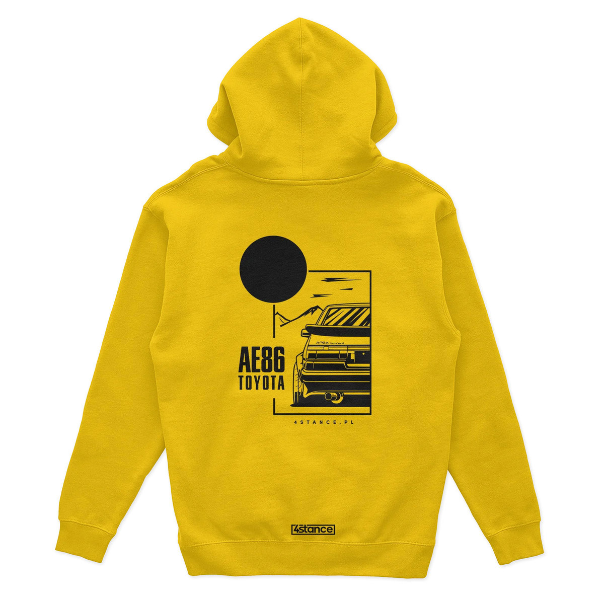 Bluza z kapturem Toyota AE86 żółta-S