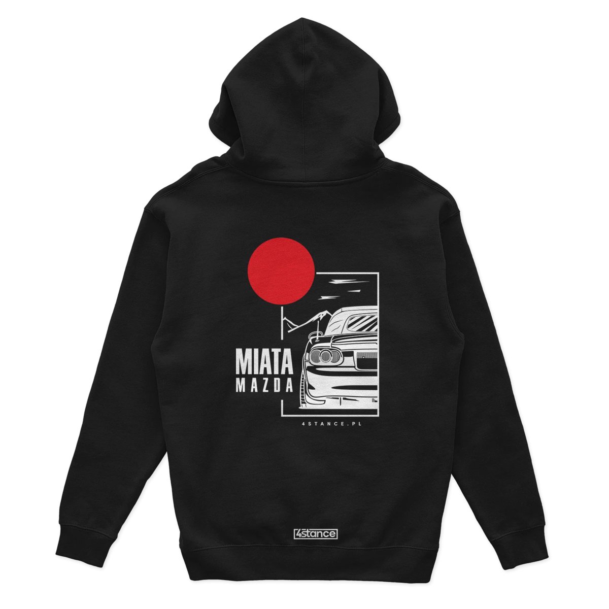 Bluza z kapturem Mazda Miata z dachem czarna-XL