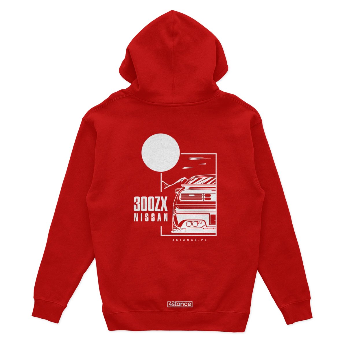 Bluza z kapturem Nissan 300ZX czerwona-L