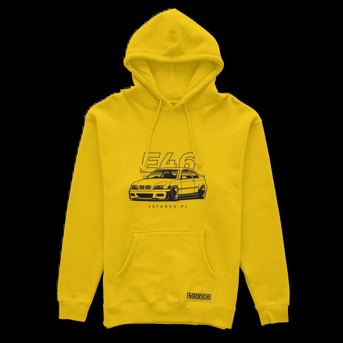 Bluza z kapturem przód BMW E46 żółta-L