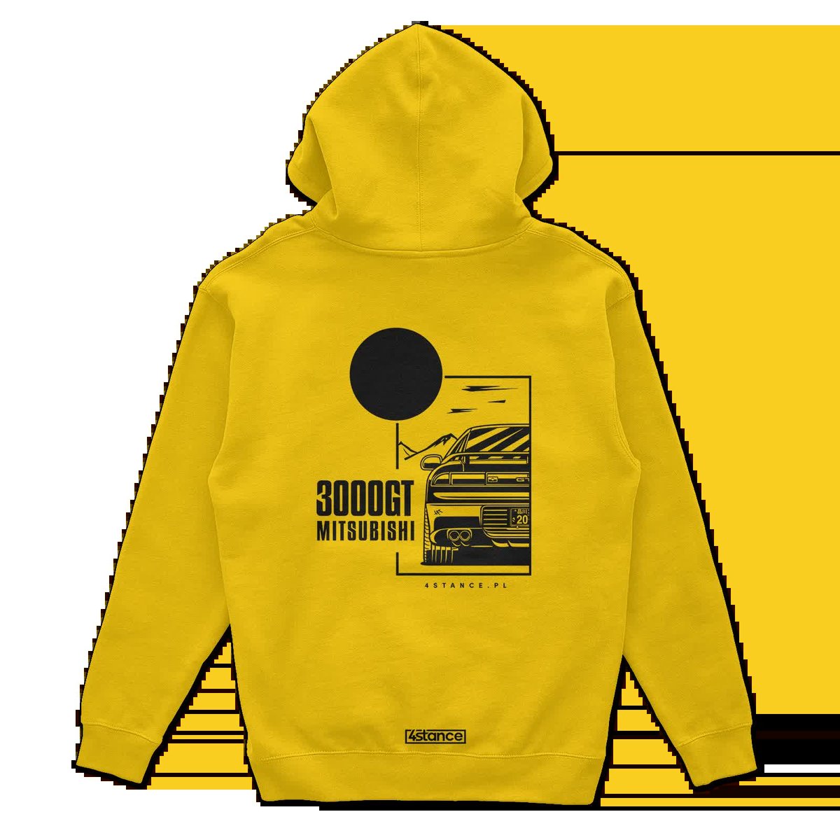 Bluza z kapturem Mitsubishi 3000GT żółta-L