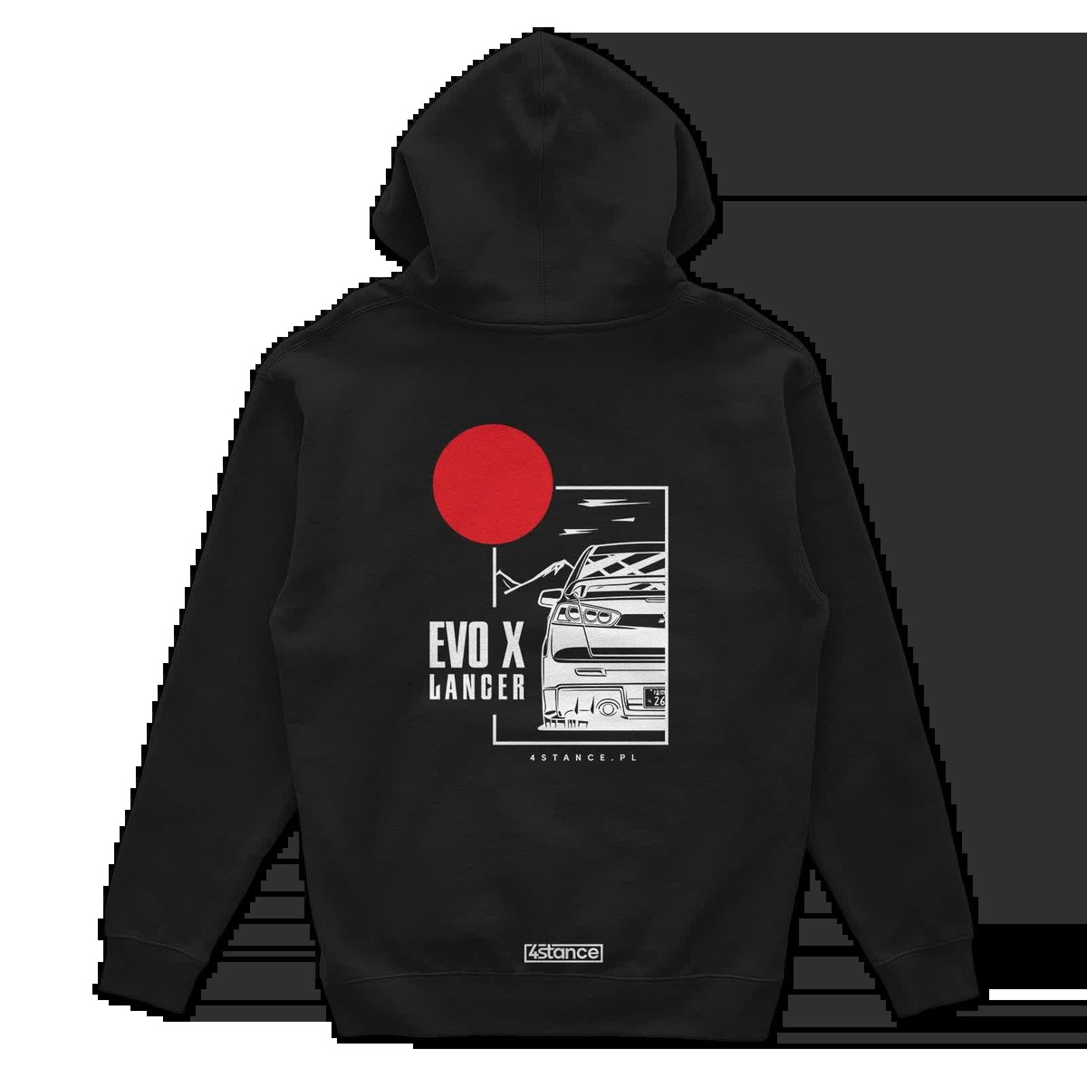 Bluza z kapturem Mitsubishi Lancer Evo X czarna-XL