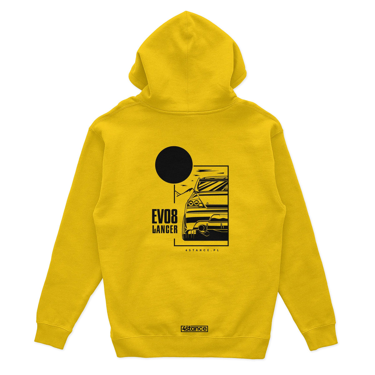 Bluza z kapturem Mitsubishi Lancer EVO 8 żółta-XS