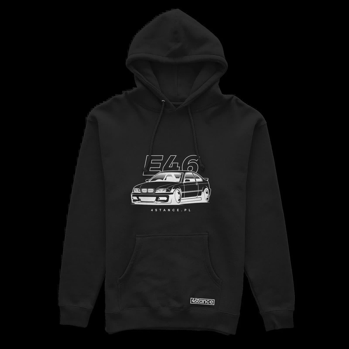 Bluza z kapturem przód BMW E46 czarna-3XL