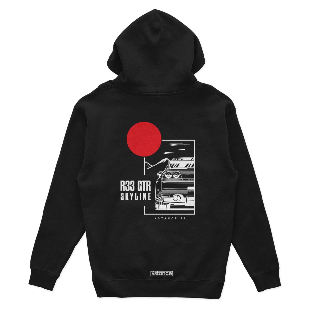Bluza z kapturem Nissan Skyline R33 GTR czarna-XXL