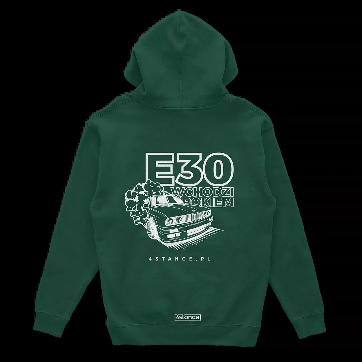 Bluza kangurka BMW E30 Wchodzi bokiem zielona-3XL