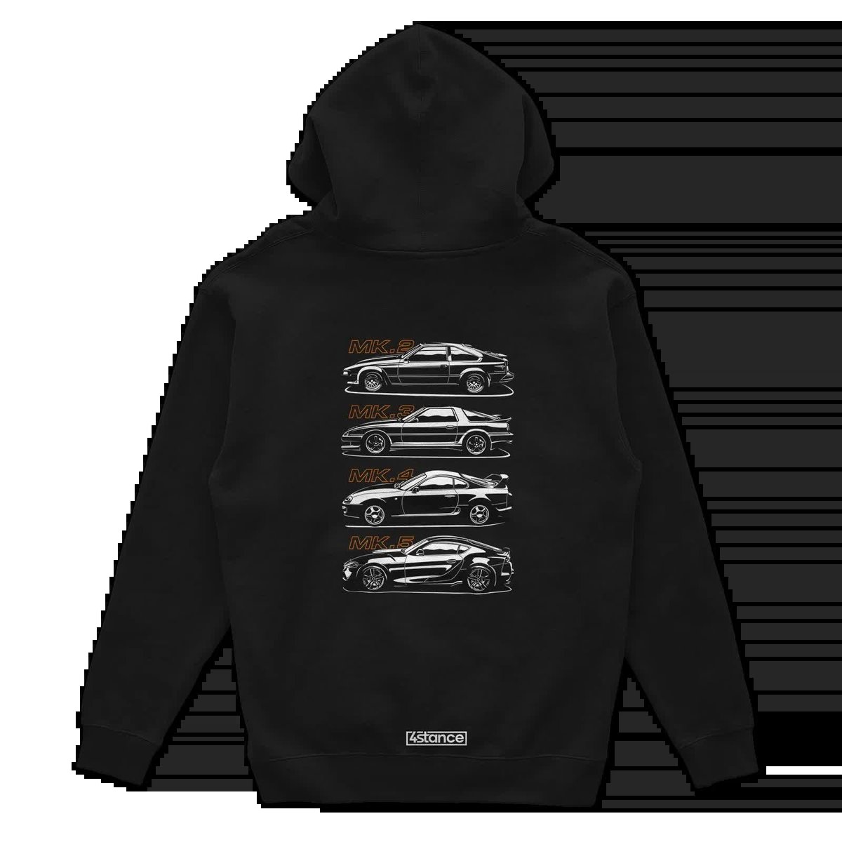 Czarna bluza z kapturem Toyota Supra History-L